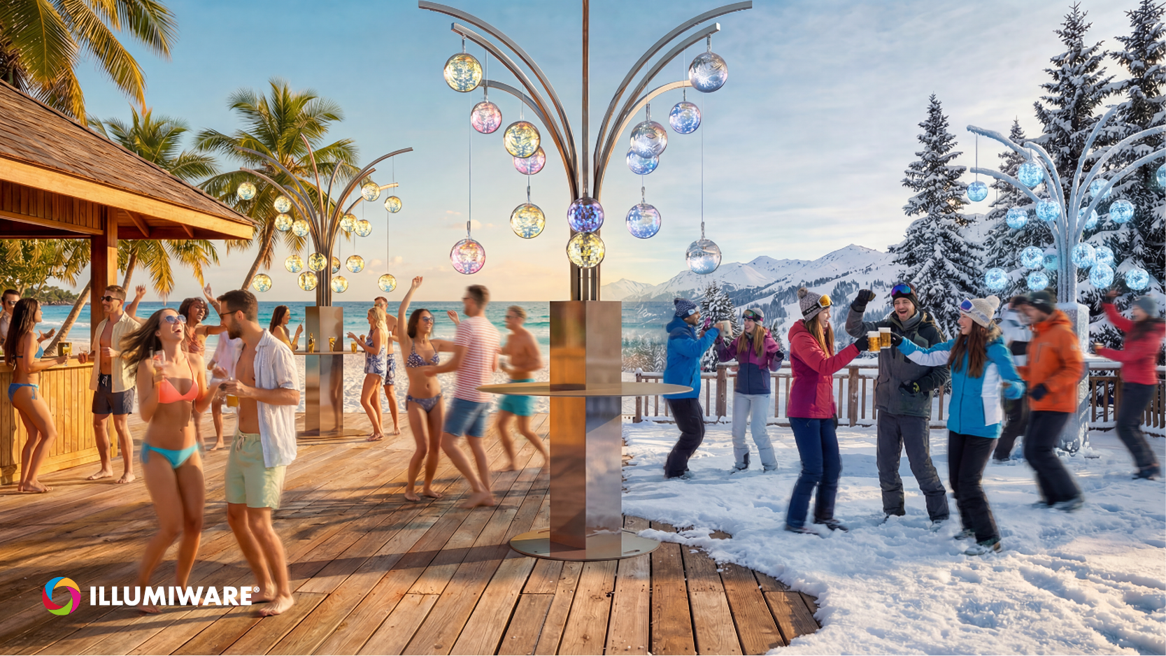 Illumisphere Illumitree beach bar or après ski